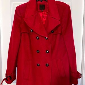 The Limited Red Pea Coat